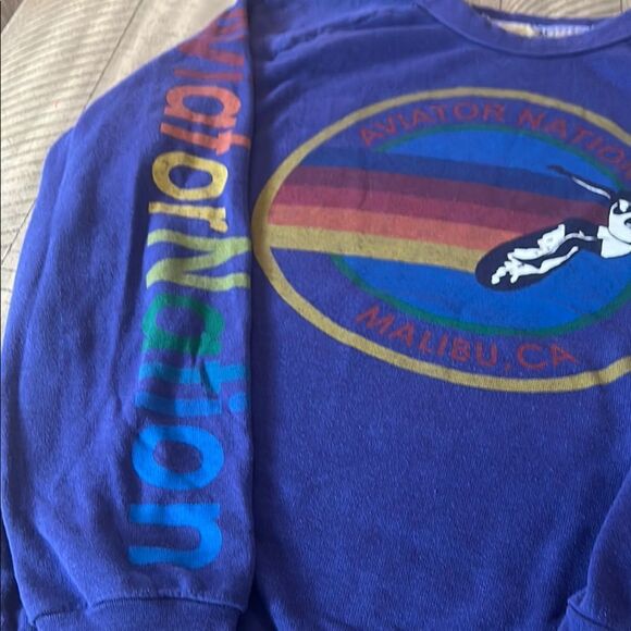 Made inβπΊπΈ Aviator Nation Surf ππ»ββοΈ π΄ Malibu Crew Sweatshirt. - Picture 8 of 17